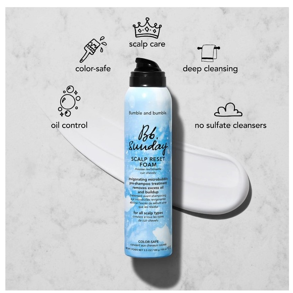 NEW FULL SIZE BUMBLE AND BUMBLE SUNDAY PRE SHAMPOO SCALP RESET FOAM 150ml - Picture 5 of 8